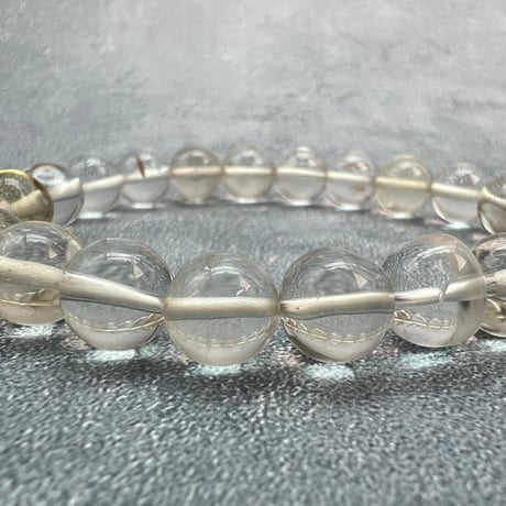 【ガウリシャンカール産】"手磨き加工"天然ヒマラヤスモーキークォーツブレスレット(8mm内径15cm)②/Gaurishankar Himalayan Smoky Quartz Bracelet