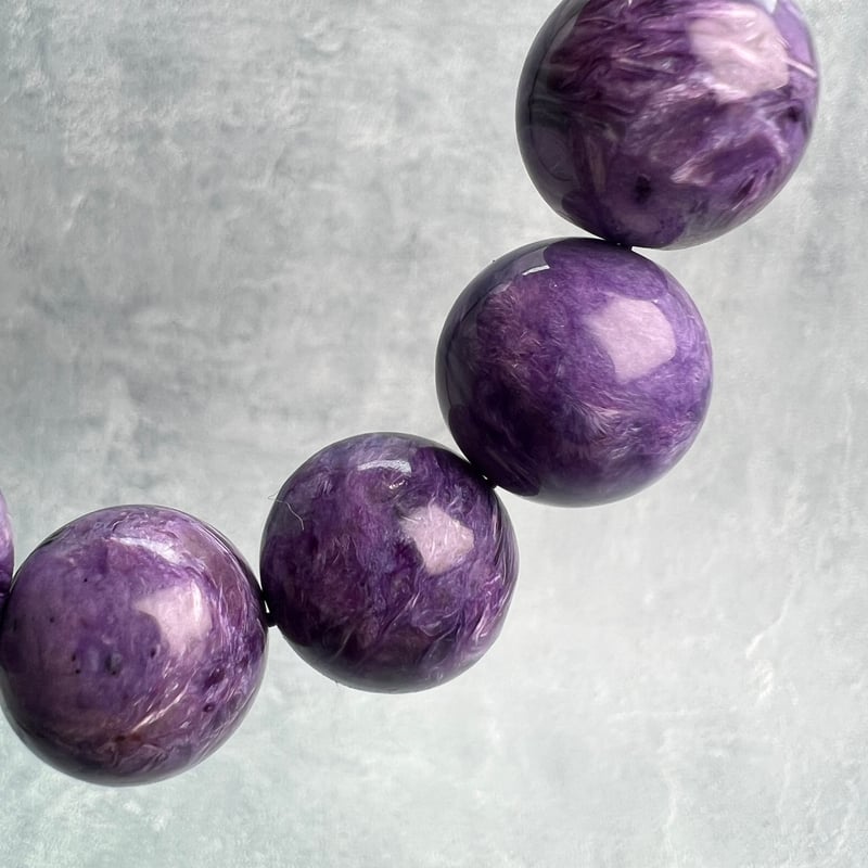 チャロアイトブレスレット18mm内径18cm/Charoite Bracelet | 【RUN