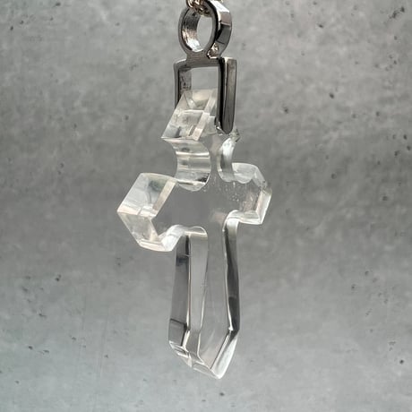 【ガネッシュヒマール産】天然ヒマラヤ水晶クロスペンダントトップ⑩/Ganesh Himal Himalayan Quartz Cross Pendant Top
