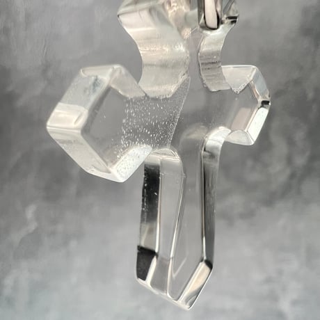 【ガネッシュヒマール産】天然ヒマラヤ水晶クロスペンダントトップ⑤/Ganesh Himal Himalayan Quartz Cross Pendant Top