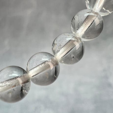 【ガネッシュヒマール産】天然ヒマラヤ水晶ブレスレット6mm内径15cm/Ganesh Himal Himalayan Quartz Bracelet