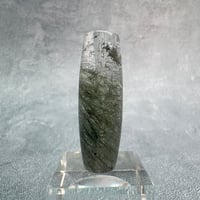 【ガネッシュヒマール産】アクチノライトイン天然ヒマラヤ水晶 樽型ビーズ⑪/Ganesh Himal Actinolite in Himalayan Quartz barrel beads