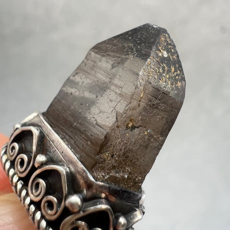 【ガウリシャンカール産】天然ヒマラヤスモーキークォーツ シルバー925ペンダントトップ/GauriShankar Himalayan Smoky Quartz S/V925Pendant Top