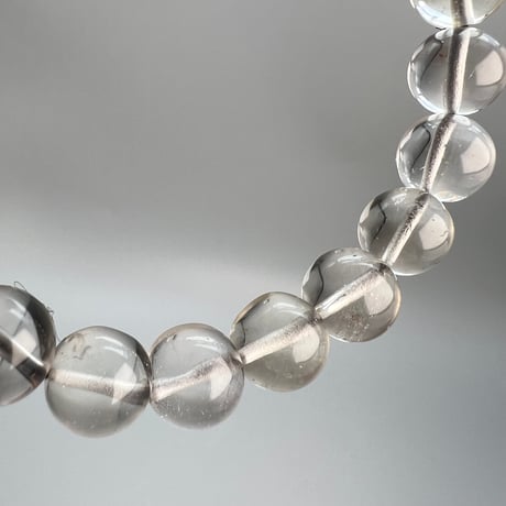 【デザインブレスレット】天然ラリマー×"手磨き加工"ガウリシャンカール産スモーキークォーツ/Larimer×GauriShankar Smoky Design Bracelet