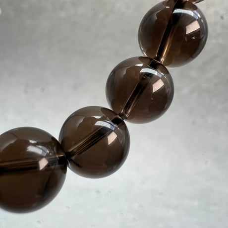ハイクオリティ【ガウリシャンカール産】天然ヒマラヤスモーキークォーツブレスレット(10mm内径17cm)/Gaurishankar Himalayan Smoky Quartz Bracelet