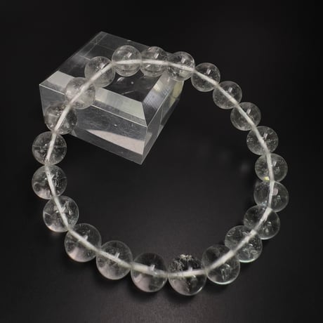 【アンナプルナ産】"手磨き加工"天然ヒマラヤ水晶ブレスレット︎①10mm内径18cm/ Annapurna Himalayan Quartz Bracelet