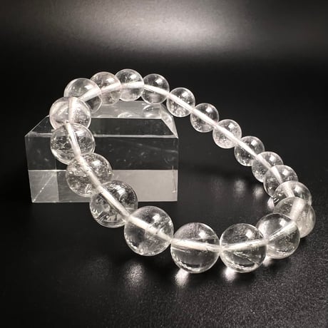 【アンナプルナ産】"手磨き加工"天然ヒマラヤ水晶ブレスレット④10mm内径17cm/Annapurna Himalayan Quartz  Bracelet