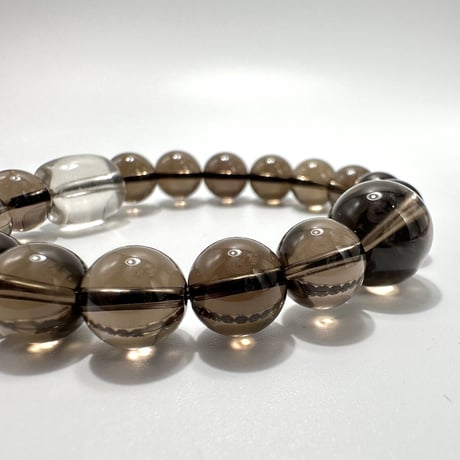 【デザインブレスレット】ガウリシャンカール産天然ヒマラヤスモーキークォーツ/Gaurishankar SmokyQuartz Design Bracelet