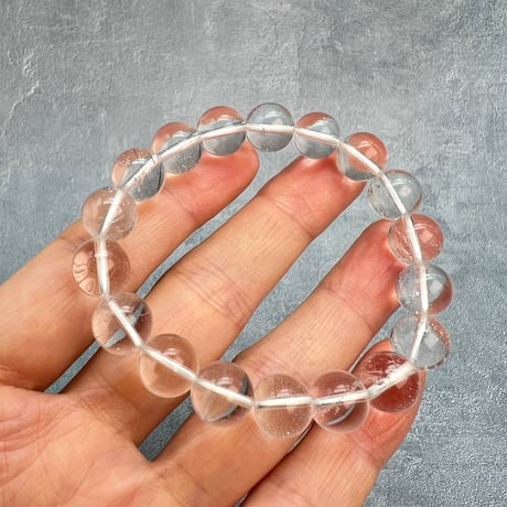 【ガネッシュヒマール産】天然ヒマラヤ水晶ブレスレット10mm内径15cm/Ganesh Himal Himalayan Quartz Bracelet