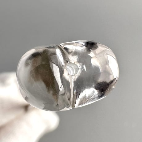 【ガネッシュヒマール産】天然ヒマラヤ水晶"手磨き加工"ハートビーズ/Ganesh Himal Himalayan Quartz Heart Beads