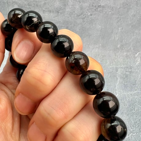 ネパール産🇳🇵ヒマラヤドラバイトトルマリン ブレスレット10mm内径15.5/Nepal Himalayan dravite tourmaline Bracelet