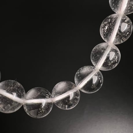 【アンナプルナ産】"手磨き加工"天然ヒマラヤ水晶ブレスレット①10mm内径17cm/Annapurna Himalayan Quartz  Bracelet