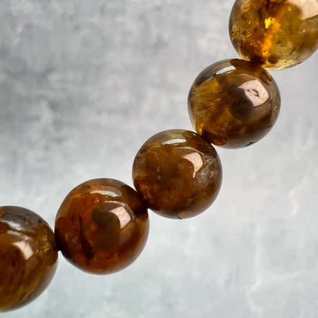 ネパール産🇳🇵ハニートルマリンブレスレット9mm内径16/Nepal Honey Tourmaline Bracelet