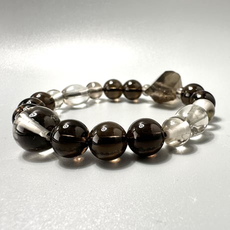 ガウリシャンカール産天然ヒマラヤスモーキークォーツ デザインブレスレット④ Gaurishankar SmokyQuartz Design Bracelet