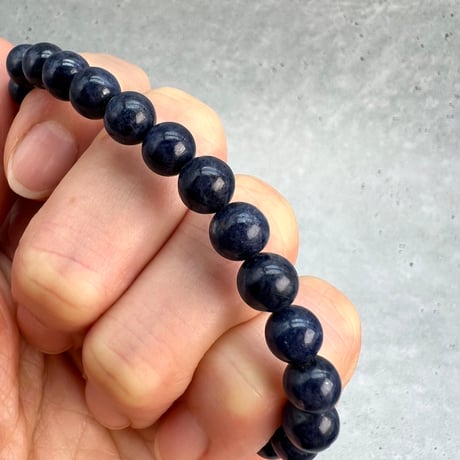 【天然サファイア】ブレスレット(7mm/内径15cm)①/Sapphire Bracelet