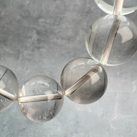 【カイラス産】"手磨き"天然ヒマラヤ水晶 ブレスレット16mm内径16cm/Kailash Himalayan Quartz Bracelet
