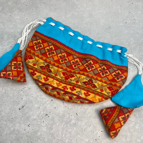 "Thaili" handmade in Nepal🇳🇵A-①〜⑦ "タイリ(巾着袋)"ネパール産ハンドメイド