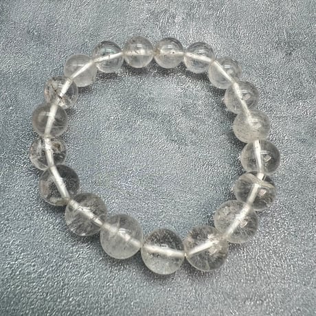【ガネッシュヒマール産】天然ヒマラヤ水晶ブレスレット10mm内径16cm-B/Ganesh Himal Himalayan Quartz Bracelet