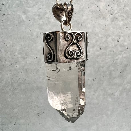 【ガネッシュヒマール産】天然ヒマラヤ水晶 シルバー925ペンダントトップ/Ganesh Himal Himalayan Quartz S/V925 Pendant Top