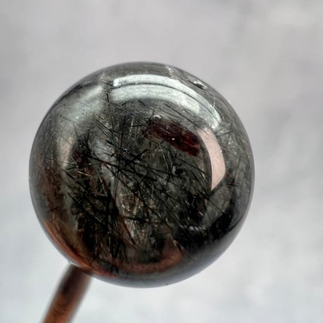 【ガネッシュヒマール産】アクチノライトイン天然ヒマラヤ水晶ビーズ⑩/Ganesh Himal Actinolite in Himalayan Quartz beads