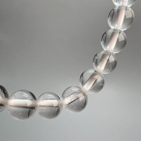【ハイクオリティー】ガネッシュヒマール産天然ヒマラヤ水晶ブレスレット6mm内径15.5cm/High Quality Ganesh Himal Himalayan Quartz Bracelet