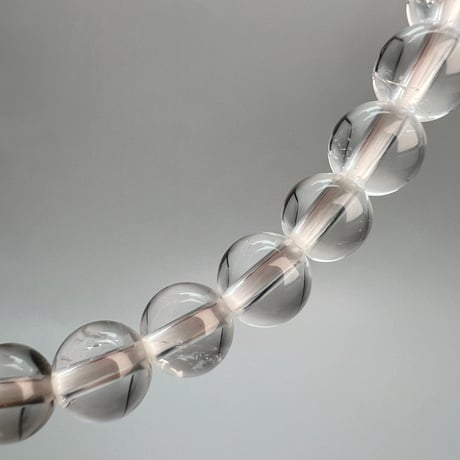 【ハイクオリティー】ガネッシュヒマール産天然ヒマラヤ水晶ブレスレット6mm内径15.5cm/High Quality Ganesh Himal Himalayan Quartz Bracelet