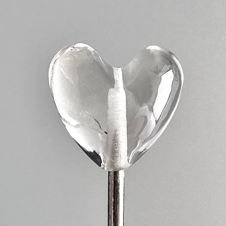 【ガネッシュヒマール産】天然ヒマラヤ水晶"手磨き加工"ハートビーズ/Ganesh Himal Himalayan Quartz Heart Beads