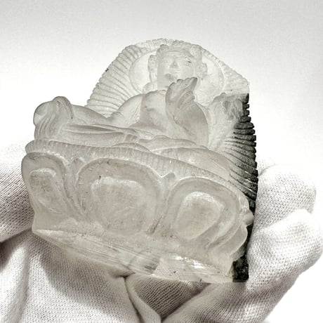 【ガネッシュヒマール産】天然ヒマラヤ水晶 "ホワイトターラ"仏像/Ganesh himal himalayan quartz White Tara