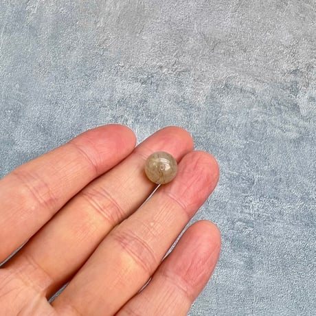 【ガネッシュヒマール産】アクチノライトイン天然ヒマラヤ水晶ビーズ⑬/Ganesh Himal Actinolite in Himalayan Quartz beads