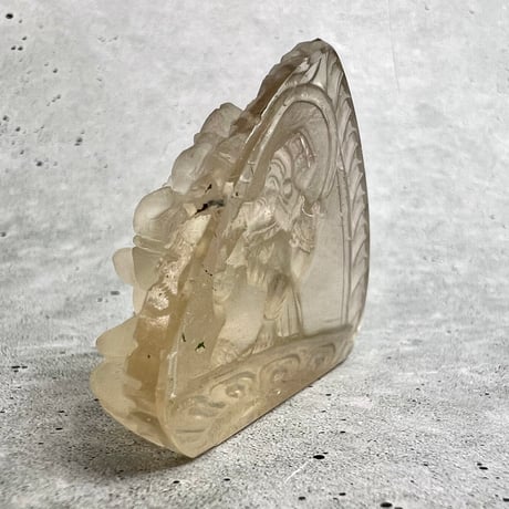 【ガウリシャンカール産】天然ヒマラヤレモンスモーキークォーツ "ガネーシャ"仏像/Gaurishankar Himalayan Lemon Smoky "Ganesha"Statue