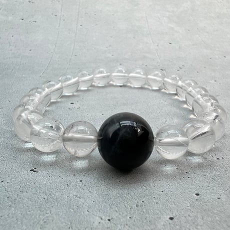 【デザインブレスレット】ガネッシュヒマール天然ヒマラヤ水晶デザインブレスレット/Ganesh Himal Himalayan Quartz Design Bracelet