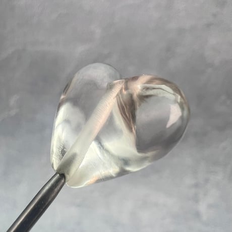 【ガウリシャンカール産】天然ヒマラヤスモーキークォーツ"手磨き加工"ハート型ビーズ②/Gaurishankar Himalayan Smoky Quartz Heart Beads
