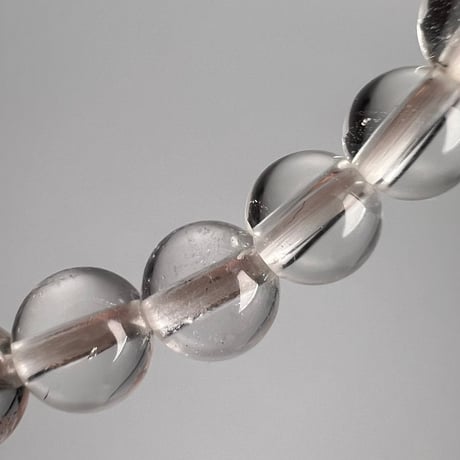 【カイラス産】"手磨き加工"天然ヒマラヤ水晶ブレスレット(5~7mm内径16cm)/Kailash Himalayan Quartz Bracelet