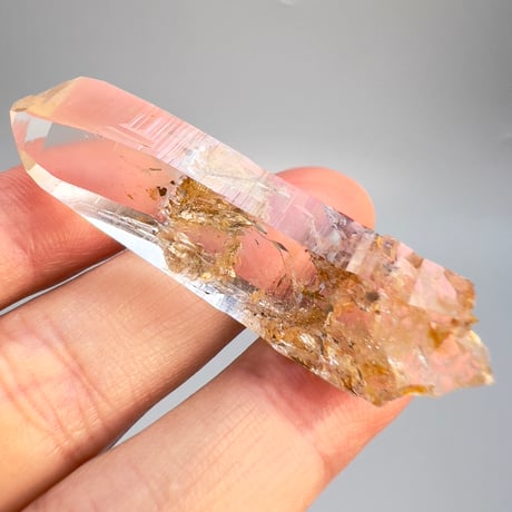 【ガネッシュヒマール産】リモナイトイン天然ヒマラヤ水晶"ポイント"/Ganesh Himal Himalayan Quartz"Point"