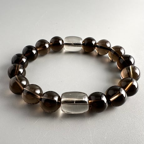 ガウリシャンカール産天然ヒマラヤスモーキークォーツ デザインブレスレット Gaurishankar SmokyQuartz Design Bracelet