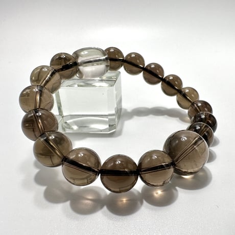 【デザインブレスレット】ガウリシャンカール産天然ヒマラヤスモーキークォーツ/Gaurishankar SmokyQuartz Design Bracelet