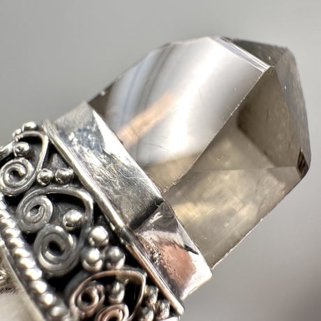 【ガウリシャンカール産】天然ヒマラヤスモーキークォーツ シルバー925ペンダントトップ/GauriShankar Himalayan Smoky Quartz S/V925Pendant Top
