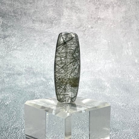 【ガネッシュヒマール産】アクチノライトイン天然ヒマラヤ水晶 樽型ビーズ③/Ganesh Himal Actinolite in Himalayan Quartz barrel beads