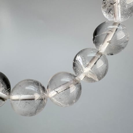 【カイラス産】"手磨き加工"天然ヒマラヤ水晶ブレスレット(10mm内径15cm)②/Kailash Himalayan Quartz Bracelet
