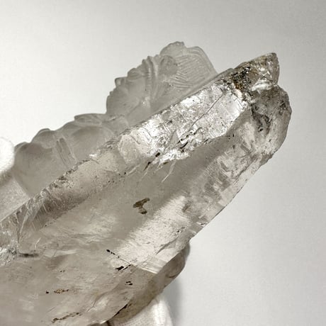 【ガネッシュヒマール産】リモナイト・マイカイン天然ヒマラヤ水晶 "クベーラ"仏像/Ganesh himal  Limonite Mica in himalayan quartz  "kuber"