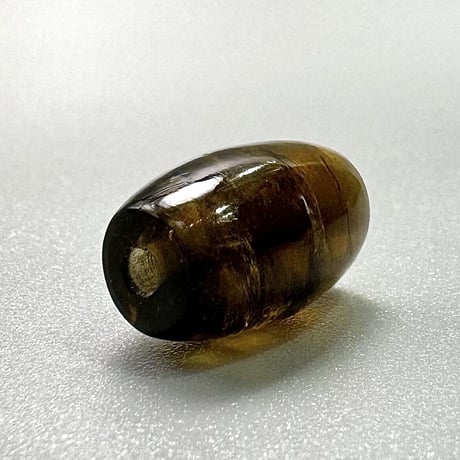 ネパール産ドラバイトトルマリン"手磨き加工"樽型ビーズ/Nepal Dravite Tourmaline Barrel Shaped Beads