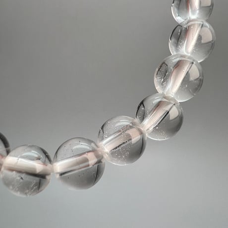 【ハイクオリティー】ガネッシュヒマール産天然ヒマラヤ水晶ブレスレット6mm内径15.5cm/High Quality Ganesh Himal Himalayan Quartz Bracelet