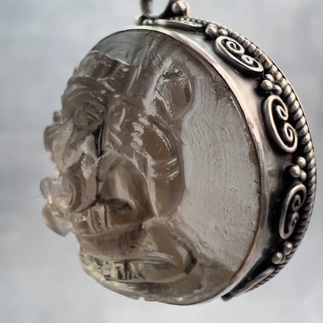 【ガウリシャンカール産】天然ヒマラヤスモーキークォーツ"ガネーシャ様"ペンダントトップ①/Gaurishankar Himalayan Smoky Quartz "Ganesha" pendant