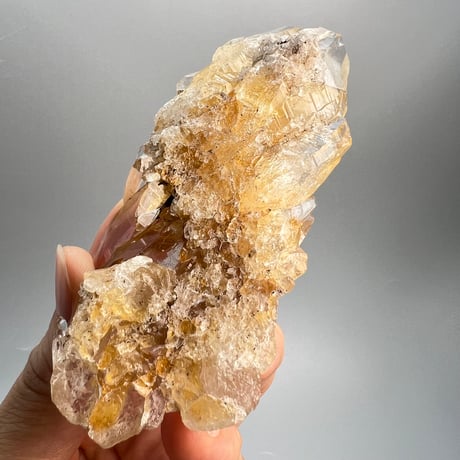 【ガネッシュヒマール産】リモナイトインヒマラヤ水晶クラスター/Ganesh Himal Limonite in Himalayan Quartz Cluster