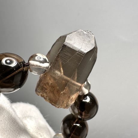 ガウリシャンカール産天然ヒマラヤスモーキークォーツ デザインブレスレット④ Gaurishankar SmokyQuartz Design Bracelet