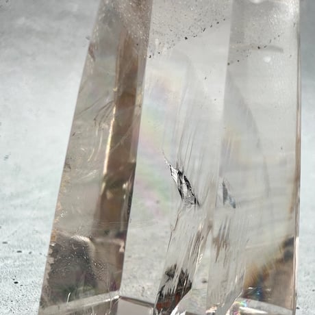 【ガネッシュヒマール産】レインボー入り天然ヒマラヤ水晶ポリッシュポイント/Ganesh Himal Rainbow In Himalayan Quartz Polish Point