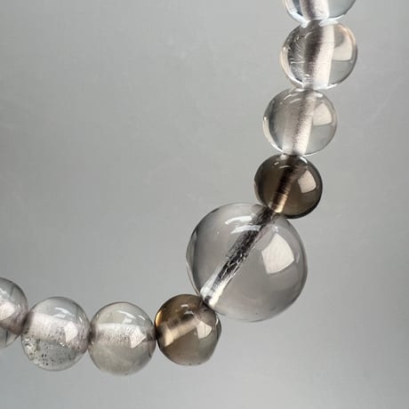 【デザインブレスレット】ガウリシャンカール産天然ヒマラヤスモーキークォーツ/Gaurishankar Smoky Quartz Design Bracelet