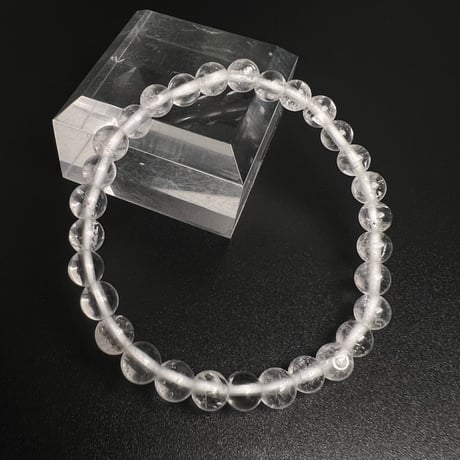 【アンナプルナ産】"手磨き加工"天然ヒマラヤ水晶ブレスレット6mm内径16cm/Annapurna Himalayan Quartz  Bracelet