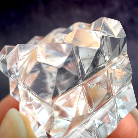 【マニハール産】 天然ヒマラヤ水晶"ピラミッドキューブ"①/Manihar Himalayan Quartz "Pyramid Cube"