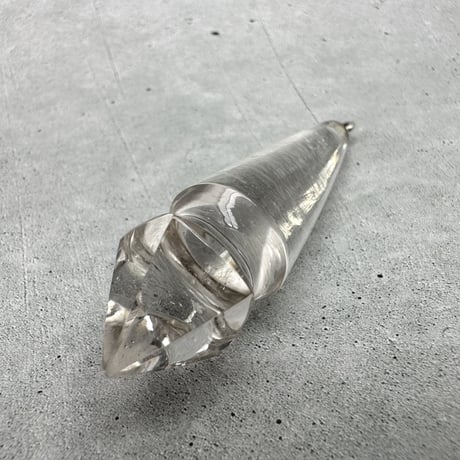 【ガネッシュヒマール産】天然ヒマラヤ水晶"手磨き加工"ペンデュラム(カット)/Ganesh Himal Himalayan Quartz Pendulum(Cut)
